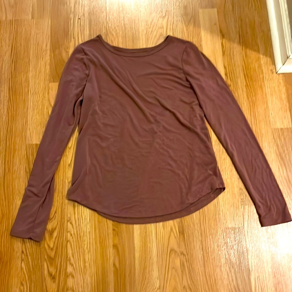 Mudd Plain Long Sleeve Purple Tee Size S